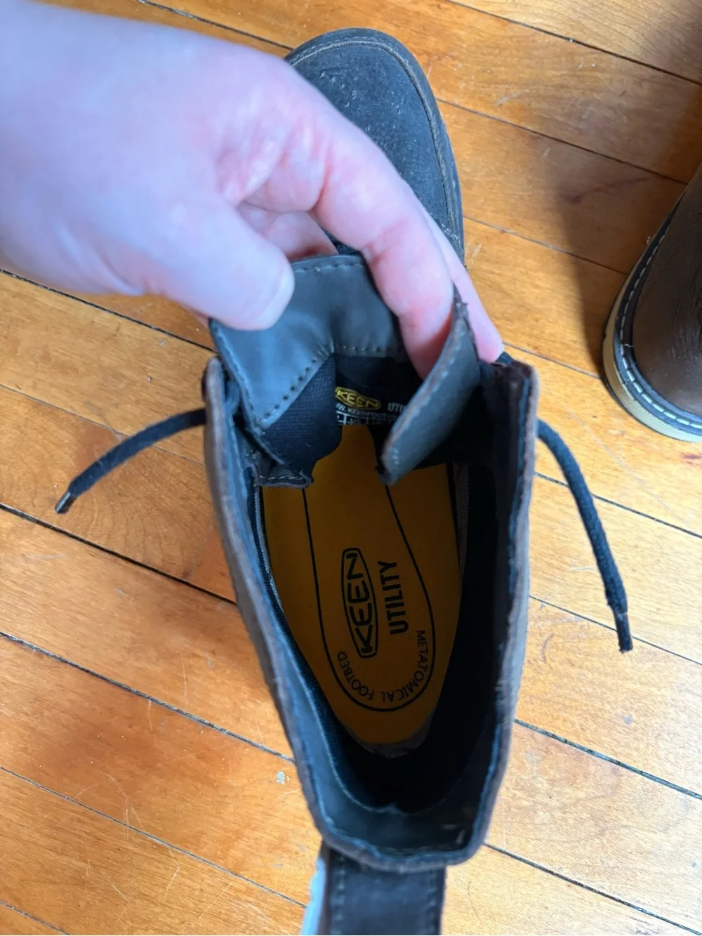 Keen Utility Men's Black Lace-Up Leather Work Boots